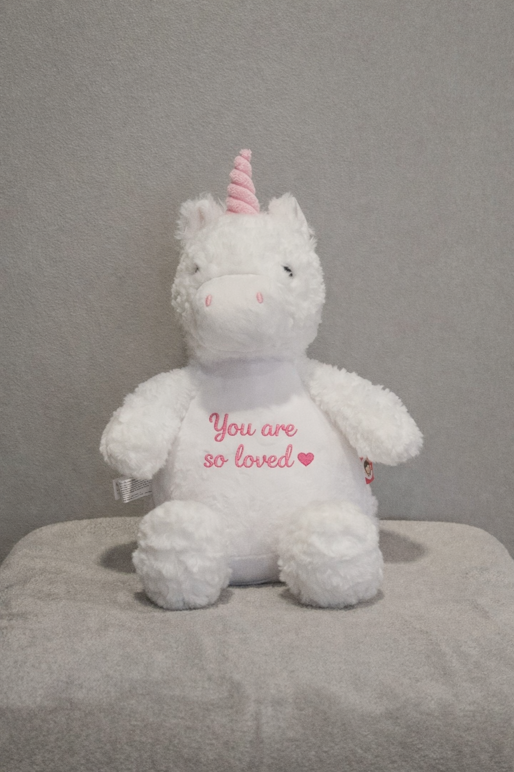 “You Are So Loved” Embroidered Plush Stuff Animal