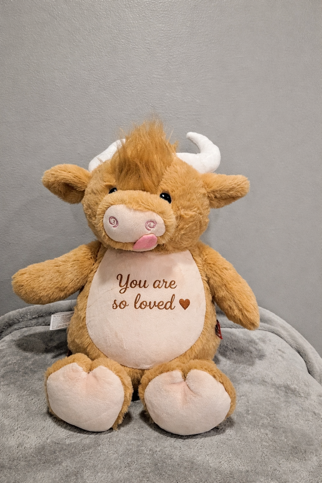 “You Are So Loved” Embroidered Plush Stuff Animal